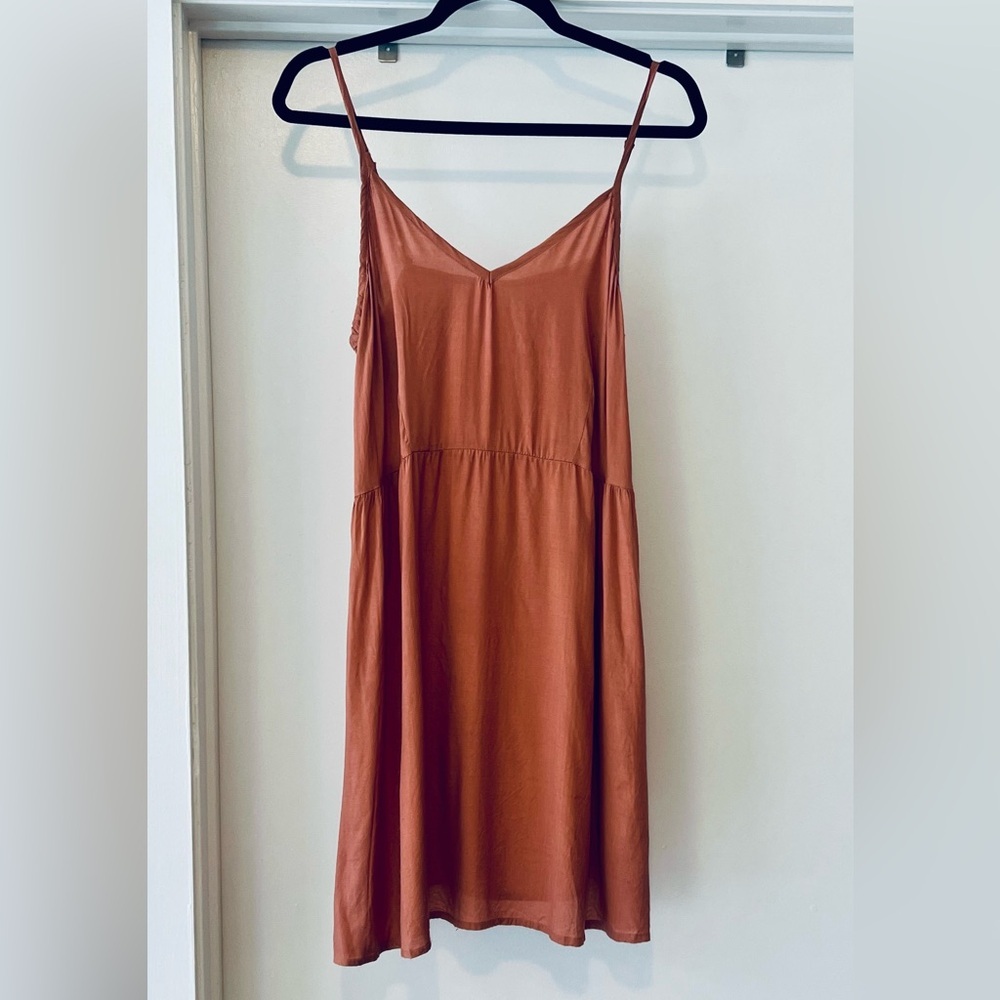 Anthropologie At Dusk Dress Sz 6 Dusty Rose Lace Embroidered Fit & Flare - Picture 11 of 14